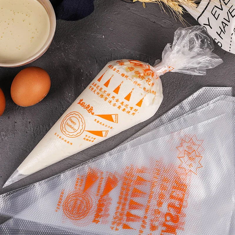 Disposable Pastry Bag Icing Food Piping Cream Nozzle Fondant Cake Decorating Pastry Tips Tools Small Large Size Cake Tools disposable pastry tools