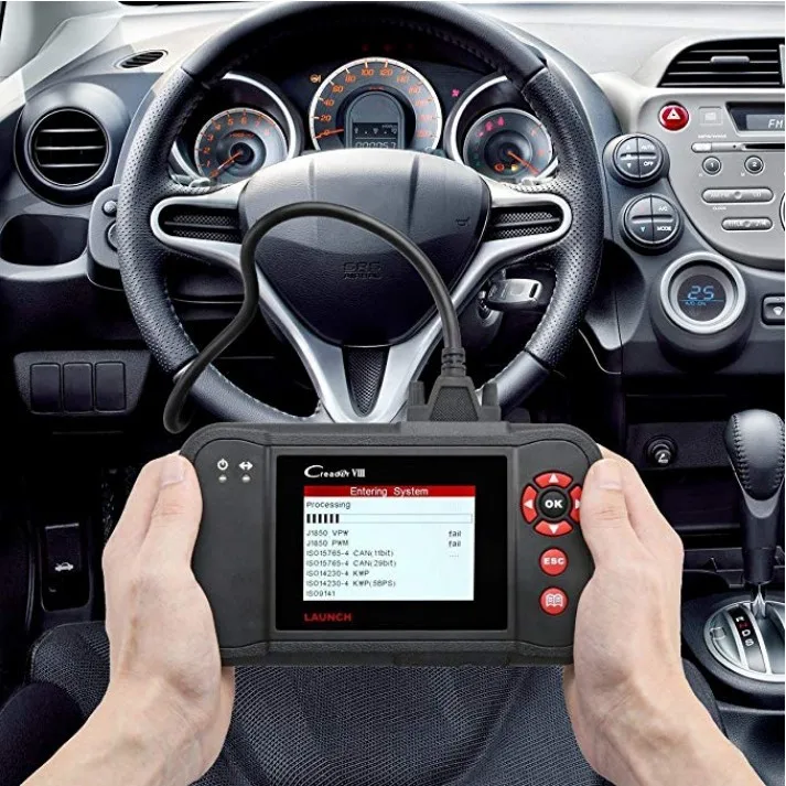 Запуск X431 obd2 читатель кода сканер Creader VIII 8 Авто диагностический инструмент для рус/АБС/СРС/AT+ масло/EPB сброс бесплатного обновления CRP129