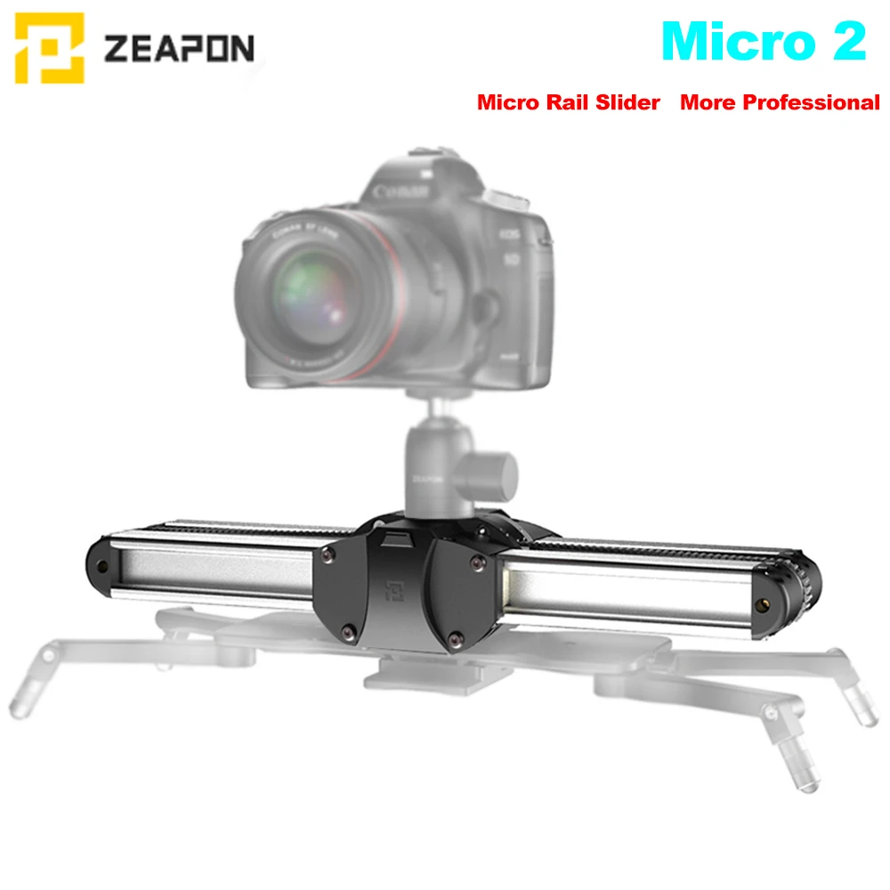 

Zeapon Micro 2 Camera Rail Slider Aluminum Alloy Lightweight Portable Versatile Mounting Options for DSLR and Mirrorless Camera