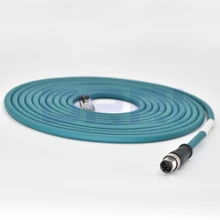 M12 d-кодированный 4pin штекер к RJ45 Ethernet гибкий экранированный кабель CAT5