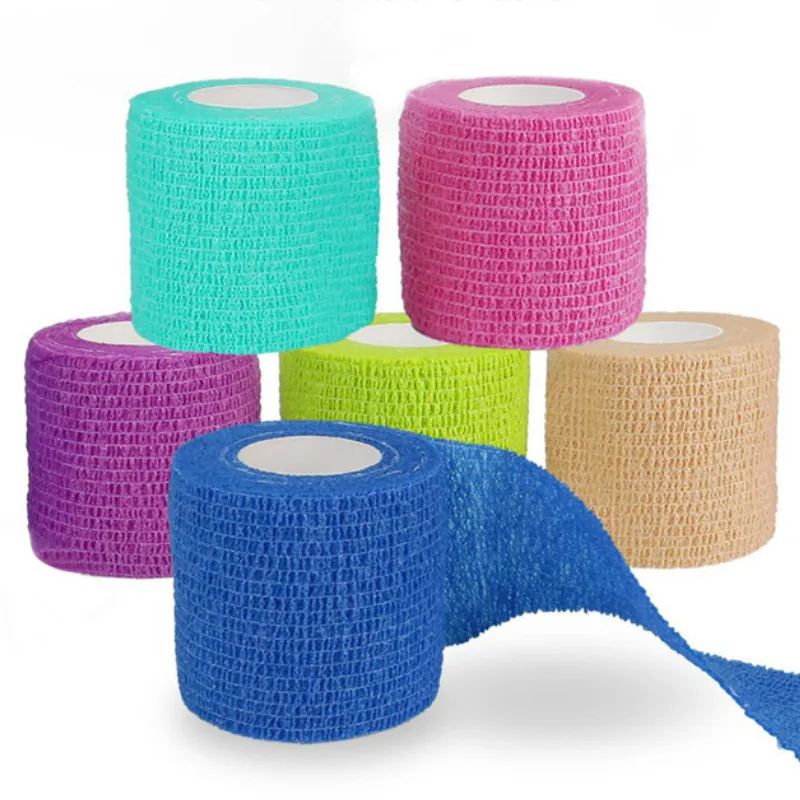 Vendaje de seguridad autoadhesivo impermeable, envoltura elástica de primeros auxilios, cinta médica de gasa deportiva, 5cm x 4,5 m, nuevo