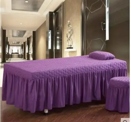 Одноцветный простой красивый чехол для кровати, цельная юбка для кровати, спа массажная кровать, физиотерапия, Одноместный чехол для кровати с отверстием - Цвет: Only cover bedspread