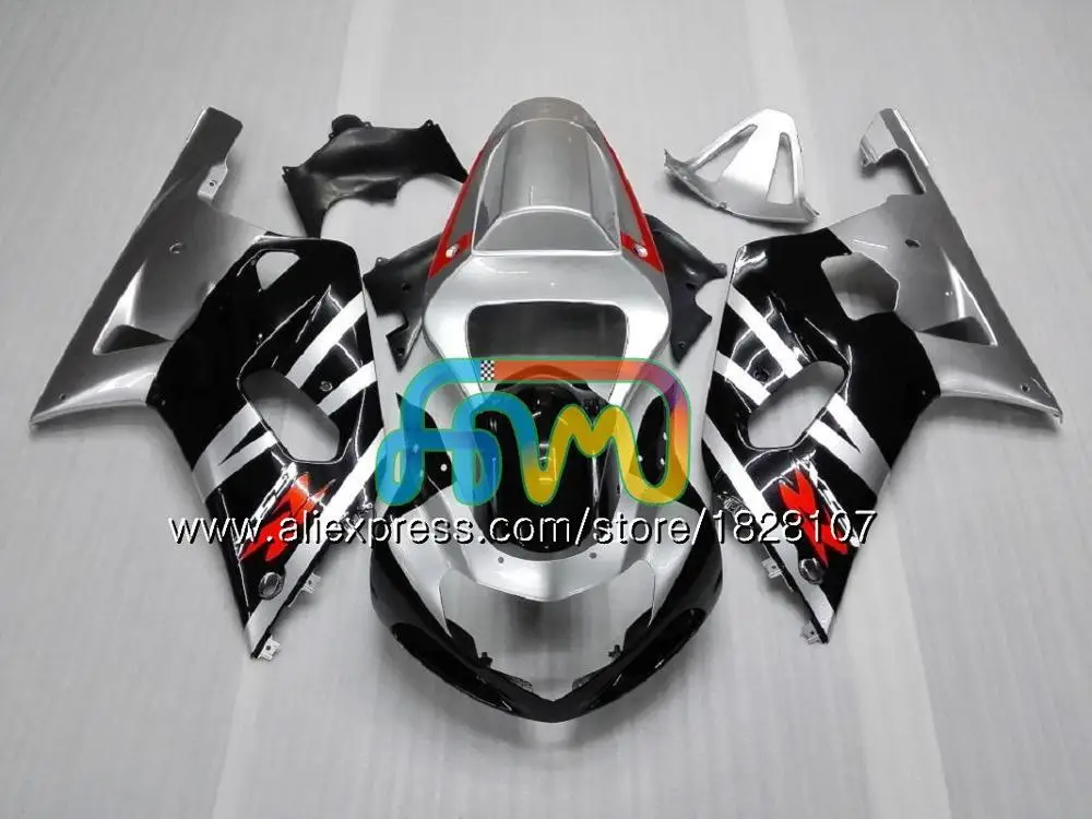 K1 средства ухода за кожей для SUZUKI GSXR-750 GSXR600 01 02 03 35BS. 0 GSXR 750 600 ввиде горшка 01-03 CC GSX-R600 GSXR750 2001 2002 2003 обтекателя черный серебристый - Цвет: No. 6