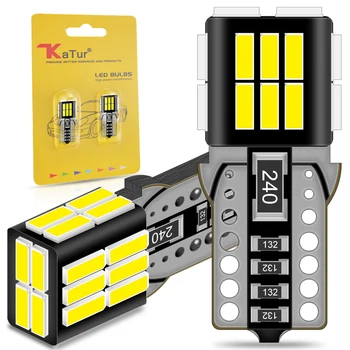 

2x T10 Car Mirror Dome Interior Light Trunk Parking Turn Signal Lamp W5W LED Canbus Error Free Auto Bulb T10 194 168 Led 12V