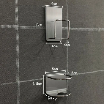 

Stainless steel toothbrush toothpaste holder bathroom toothbrush set storage rack Free punching stainless steel