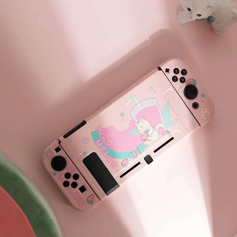 Geekshare Nintendo Switch арбуз Кот мультфильм розовая девушка летняя сказочная Лига ТПУ