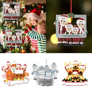 

2020 Christmas Decoration DIY Personalized Lovely Family Christmas Tree Hanging Ornament Pendant No Customized Party Decor Xmas