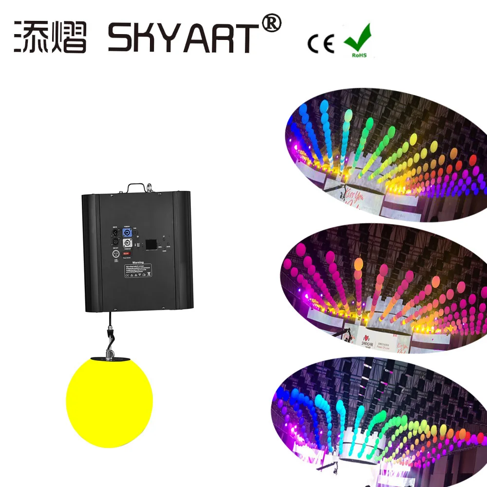 

Exhibition 3D Up Down Lifting system DMX RGB LED Lifting Ball Wave Effect Colorful Kinetic Light Lift Ball For Stage DJ Disco