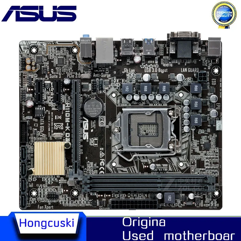 For Asus H110mk D3 Used Original Motherboard Socket Lga 1151 Ddr3 H110