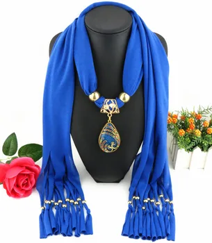 

Fashion Autumn And Winter Scarf Ethnic-Style Re GU Gold Peacock Water Droplet Pendant Scarf Europe And America Scarf