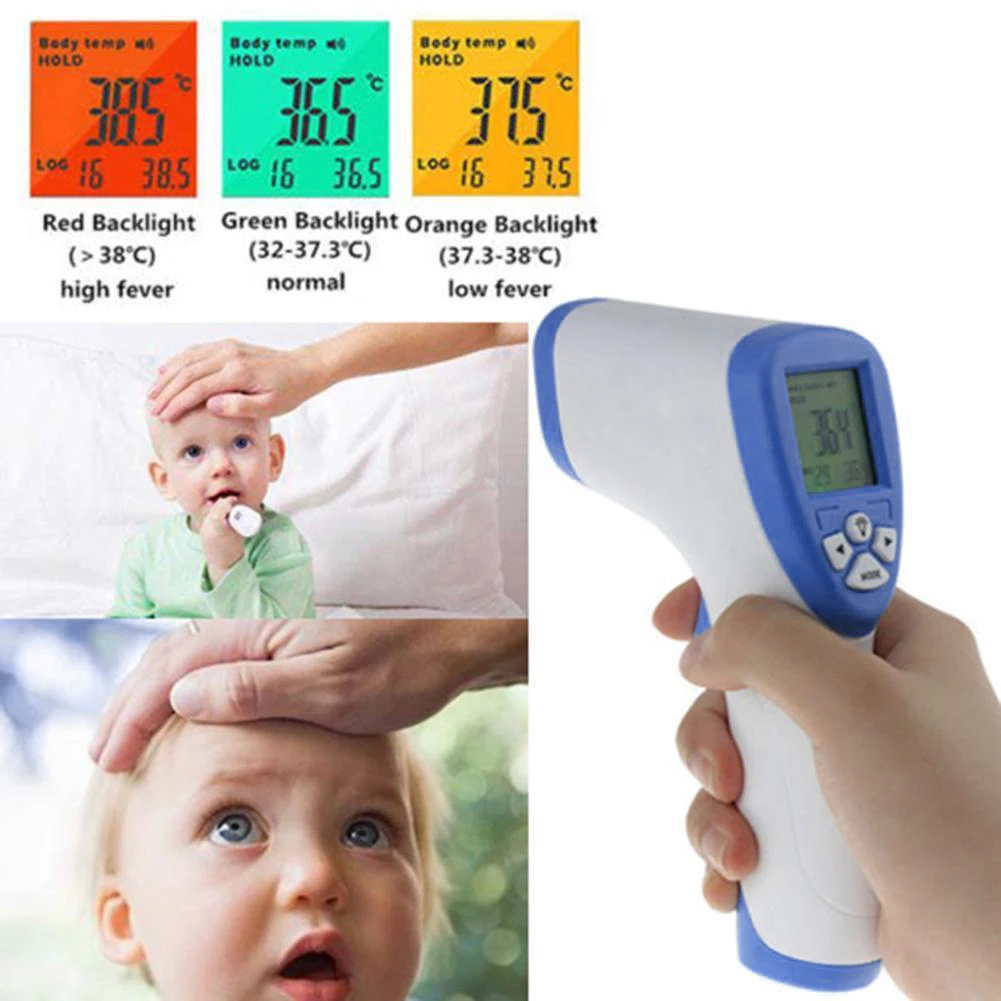 

LCD Infrared Thermometer Digital IR Non-contact Forehead Temperature Meter