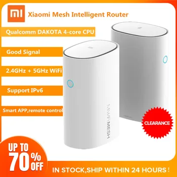 

Xiaomi Mi Router Mesh WiFi 2.4+5GHz WiFi Router 2PCS High Speed 4 Core CPU 256MB Gigabit Power 4Signal Amplifiers for Smart Home