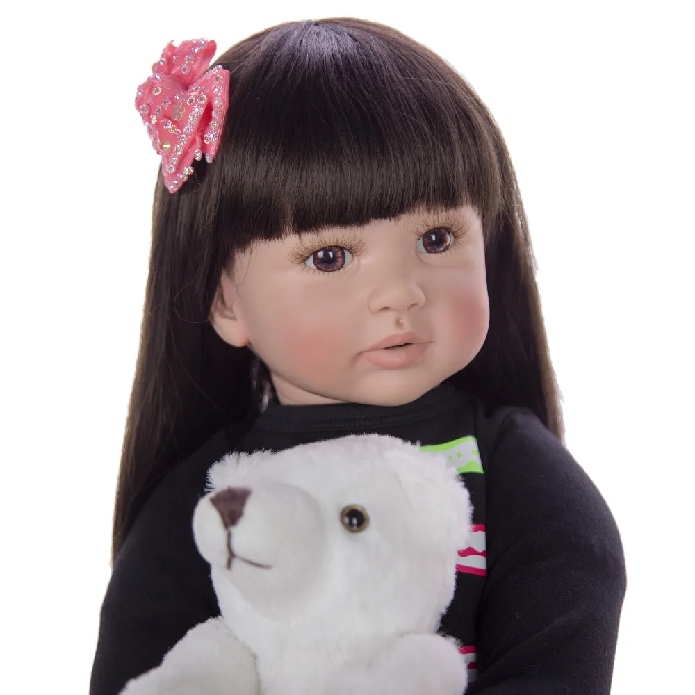 Очаровательная кукла Bebe reborn, 24 дюйма, мягкая силиконовая виниловая Кукла reborn baby dolls, девочка, принцесса, Реалистичная Кукла reborn, игрушки для малышей, подарок для ребенка