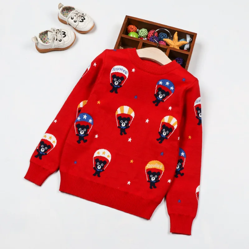 

Boys' Sweater Foreign Trade Autumn And Winter CHILDREN'S Cartoon Crew Neck Pullover Sweater Korean-style Children Sweater Fashio