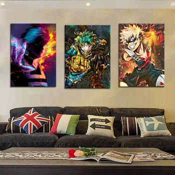 

Home Decor Canvas My Hero Academia Pictures Wall Art Japanese Anime Paintings Prints Modern Modular Poster Living Room Framework