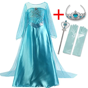 

Kids Dresses For Girls Elsa Dress Snow Queen Princess Anna Elsa Dress Kids Party Fantasia Vestidos Children Halloween Costume