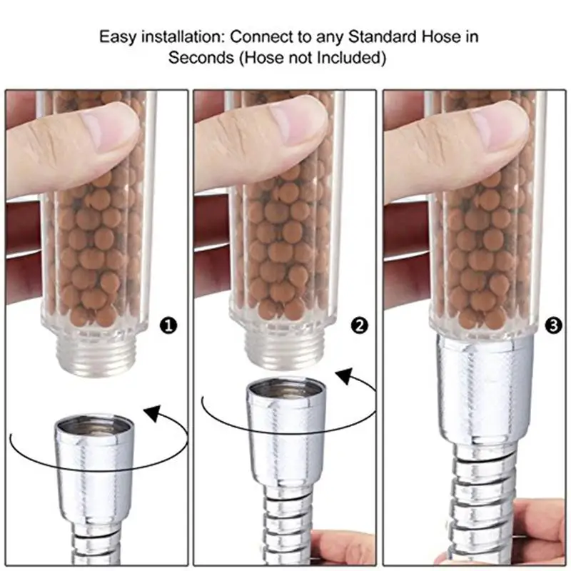 Ионной Насадки для душа с фильтром ручной Насадки для душа фильтрации Системы высокое Давление осадков Spa экономии воды с 3 степенями свободы душевая установка