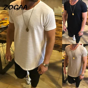 

ZOGAA 2020 new men's clothing round neck casual simple wild bamboo pattern short-sleeved t-shirt men's shirt M-3XL