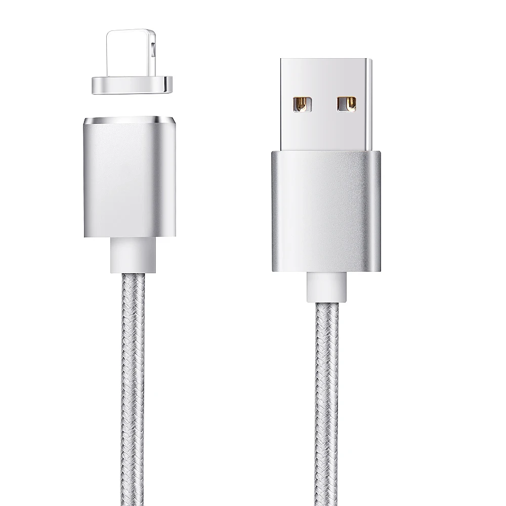 Зарядный кабель магнитное зарядное устройство USB для IPhone Micro usb type C мобильный телефон Быстрая зарядка магнит Зарядное устройство USB кабель 3 разъема - Цвет: Silver Cable