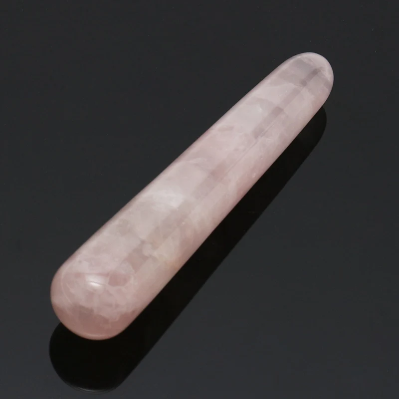 KiWarm качество натуральный розовый кварц палочки для Йони драгоценный камень ремесла жезл удовольствия тело рука дерево для массажа волшебный каменный орнамент подарки