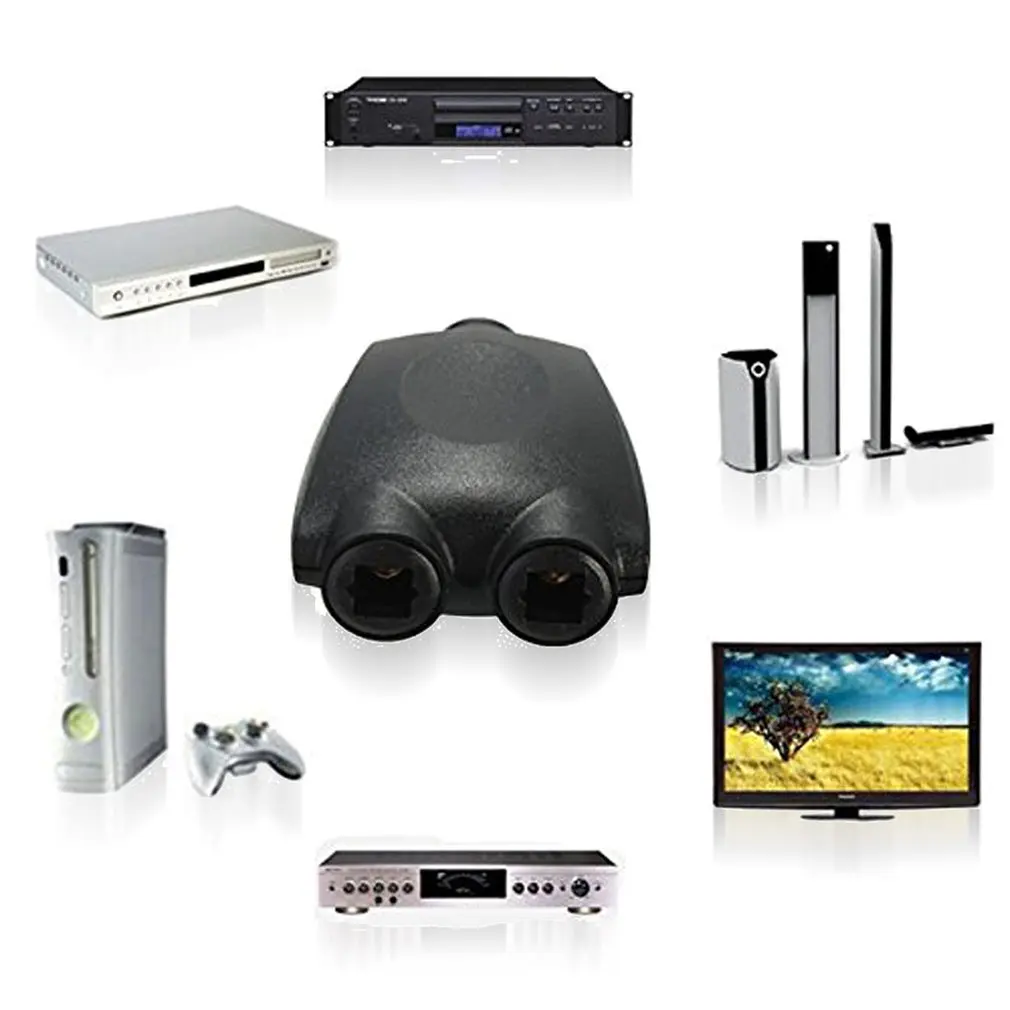 Цифровой аудиокабель оптический цифровой аудио сплиттер 2 в 1 адаптер