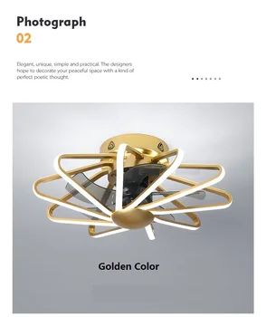 

Fan light ceiling ceiling lamp 220VLED fan chandelier for dining room living room bedroom study home lighting tricolor