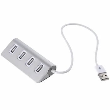 

USB 2.0 Hub Splitter Combo Computer Tablet Laptop Accessories High Speed Expander Portable Multi Adapter Aluminum Alloy 4 Port