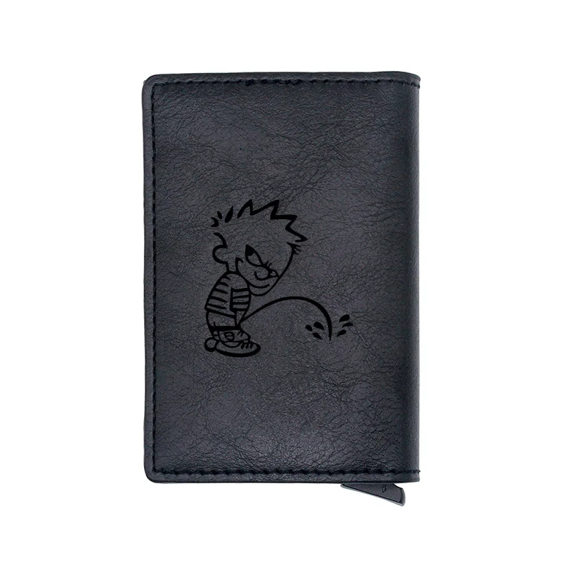 

Cool Funny Pee Design Card Holder Wallets Men Women Rfid Leather Short Purse Slim Mini Wallet Small Money Bag Gifts