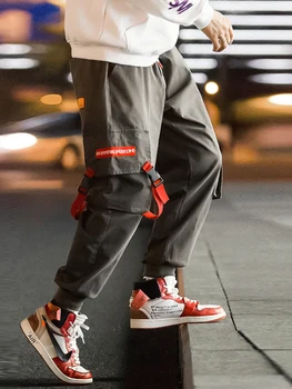 

Mens Multi-pocket Cargo Pants Plus Size Fat Loose Vintage Casual Trousers Male Spring Autumn Fashion Style Long Pants Streetwear
