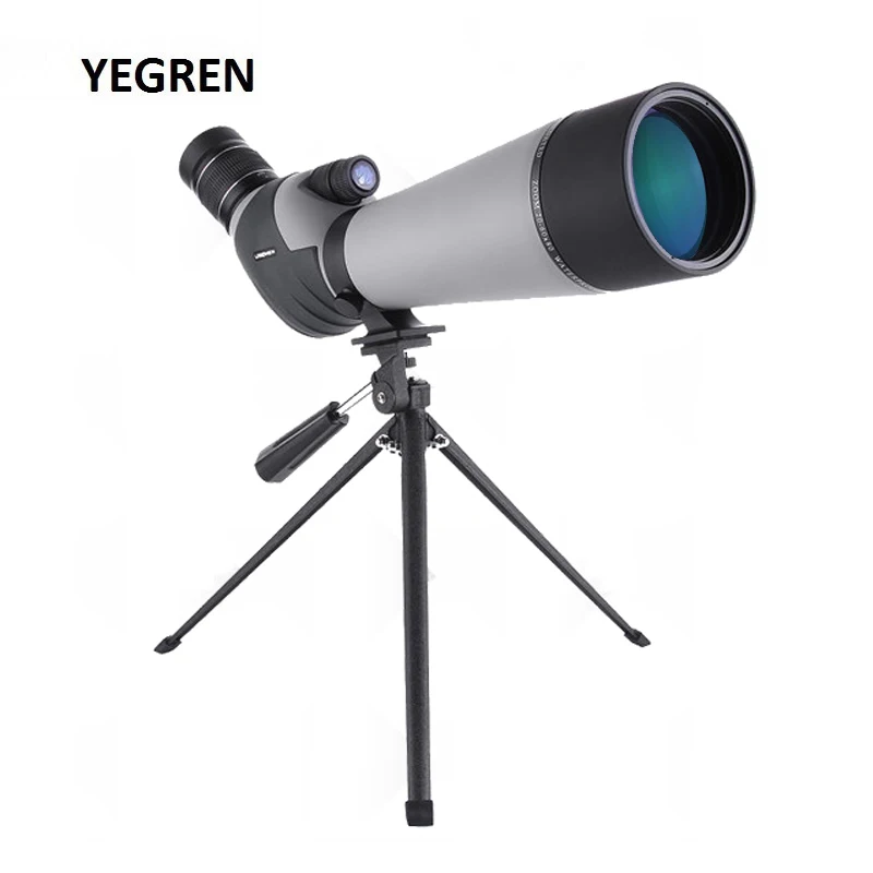 20-60X Zoom Monocular Telescope Waterproof Bird-watching Monocular BAK4 Prism 80mm Wide View Spotting Scope w/ Tripod Telescope
