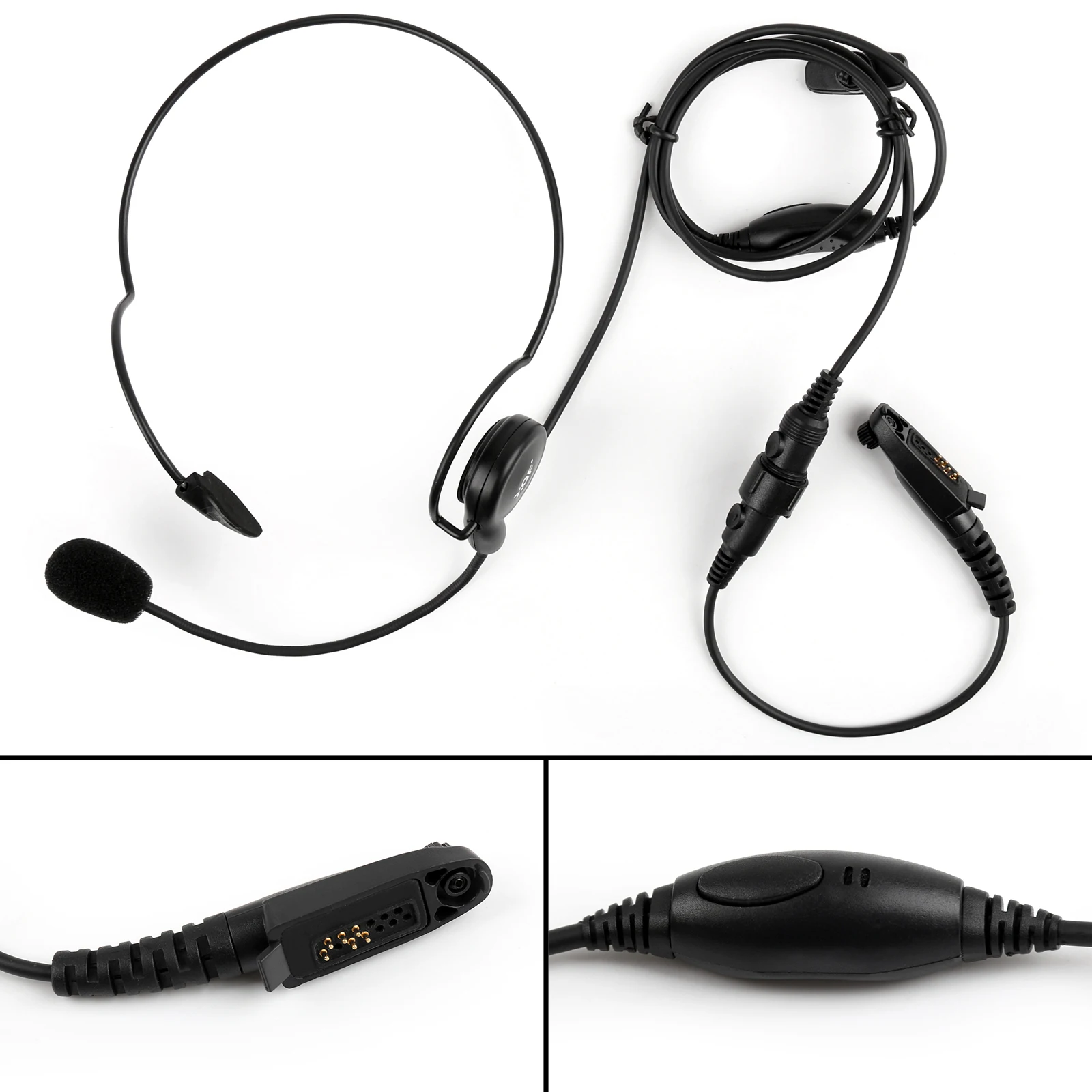 Artudatech 1 шт. одноушная PTT за головкой гарнитура для Motorola GP328Plus GP344 GP 328Plus 344 Walkie Talkie |