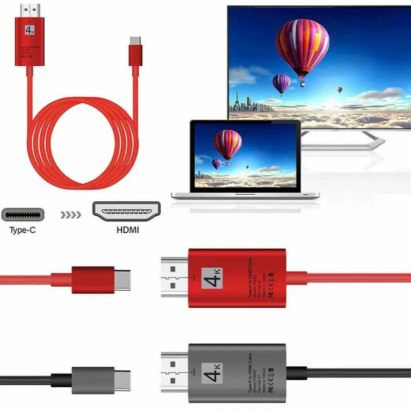 Кабель типа C к HDMI USB 3,1 type C Male к HDMI Male 4K кабель Macbook Chromebook