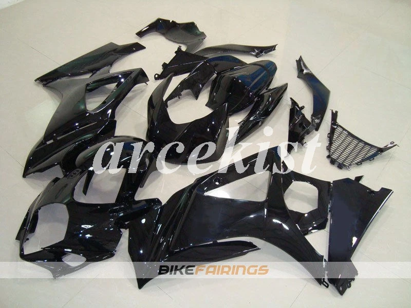 ABS мотоцикл обтекатели комплект подходит для Suzuki GSX-R1000 K7 2007 2008 GSXR1000 07 08 Кузов Набор все черный