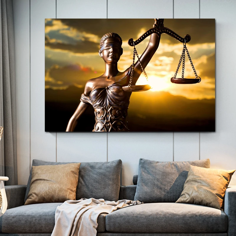 HD печатает холст плакат домашний декор Themis Godin Van Justice живопись Schilderen voor Woonkamer tableaux muraux современный