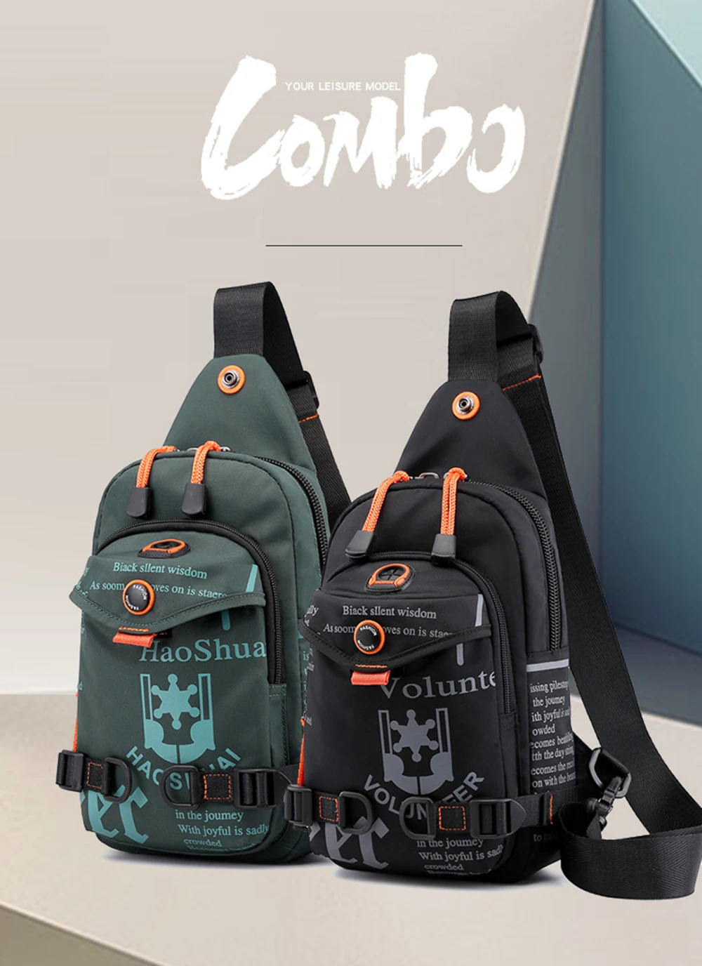 New Men Chest Bag High Quality Nylon Rucksack Knapsack Brand Famous Travel Casual Male One Shoulder Bags Sling Backpack Daypack