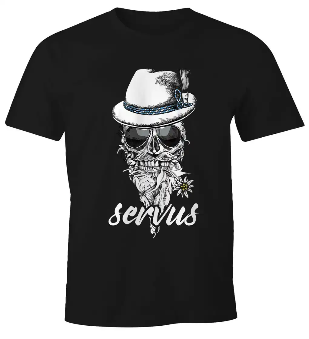 Мужская футболка Череп Fedora Bavaria череп цветок Октоберфест черный XXL новинка