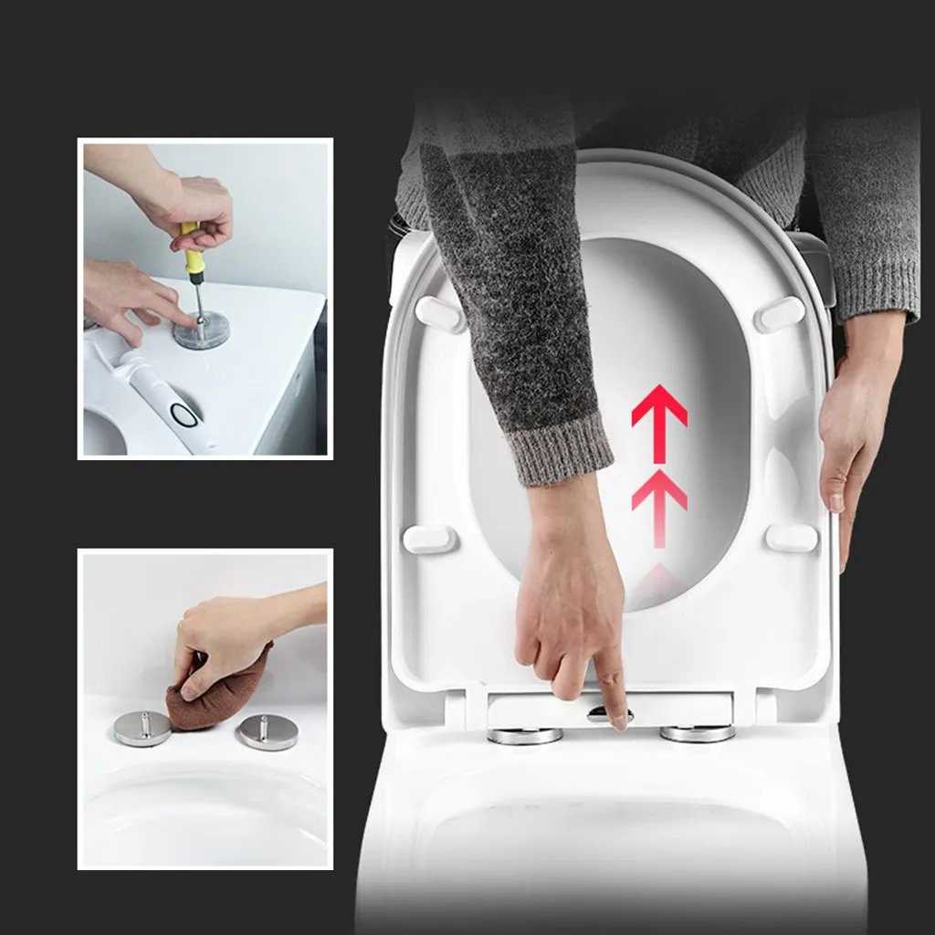 40# крем для сиденья унитаза-белый не желтеет мягкий закрывающий WC Премиум устойчивый к царапинам