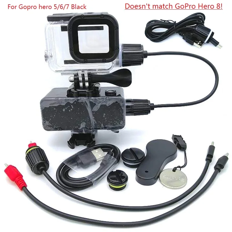 防水バッテリー充電器,充電ボックス,gopro Hero 10, 11, 12, 9, 8, 7 