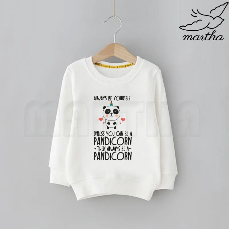 I Am A Pandicorn/Детская толстовка с капюшоном и милым принтом; детская одежда; толстовки с капюшоном с рисунком для малышей