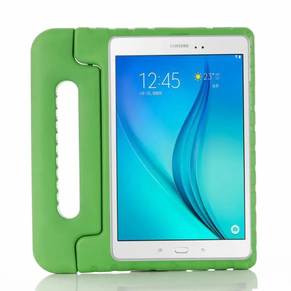Зеленый Чехол для планшета для Samsung Galaxy Tab A 10," T510 T515 ручной удароустойчивый эва всего тела крышка ручка с функцией подставки для детей+ подставка для ручек - Цвет: Зеленый