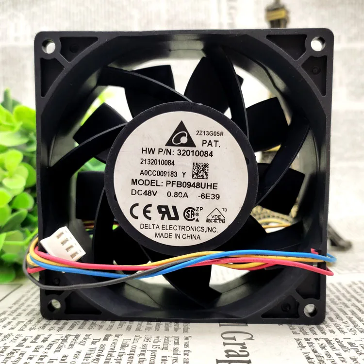 PFB0948UHE 9 см 48V 0.80A 9038 4 провода защиты электродвигателя Вентилятор охлаждения