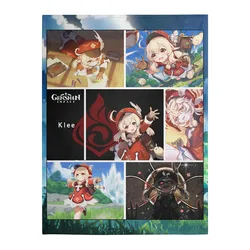 Kawaii Klee Photos Pattern Throw Blankets 2021 Fashion Game Genshin Impact Plaid Blanket for Bed Winter Keep Warm Bedspreads