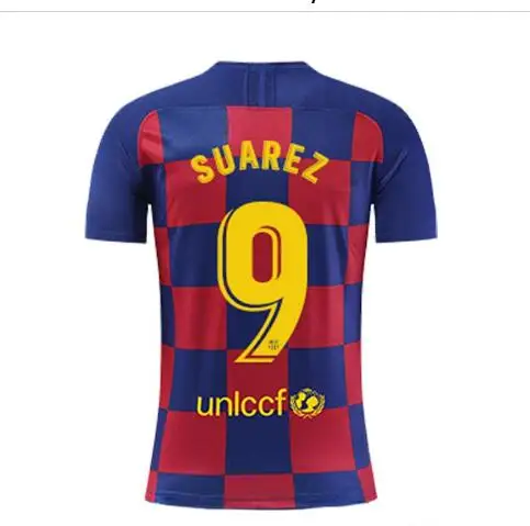 Barcaed Jersey soccer взрослая футболка F. DE JONG GRIEZMANN MESSI SUAREZ ARTHUR COUTINHO VIDAL I. RAKITIC футбольная рубашка - Цвет: shirt