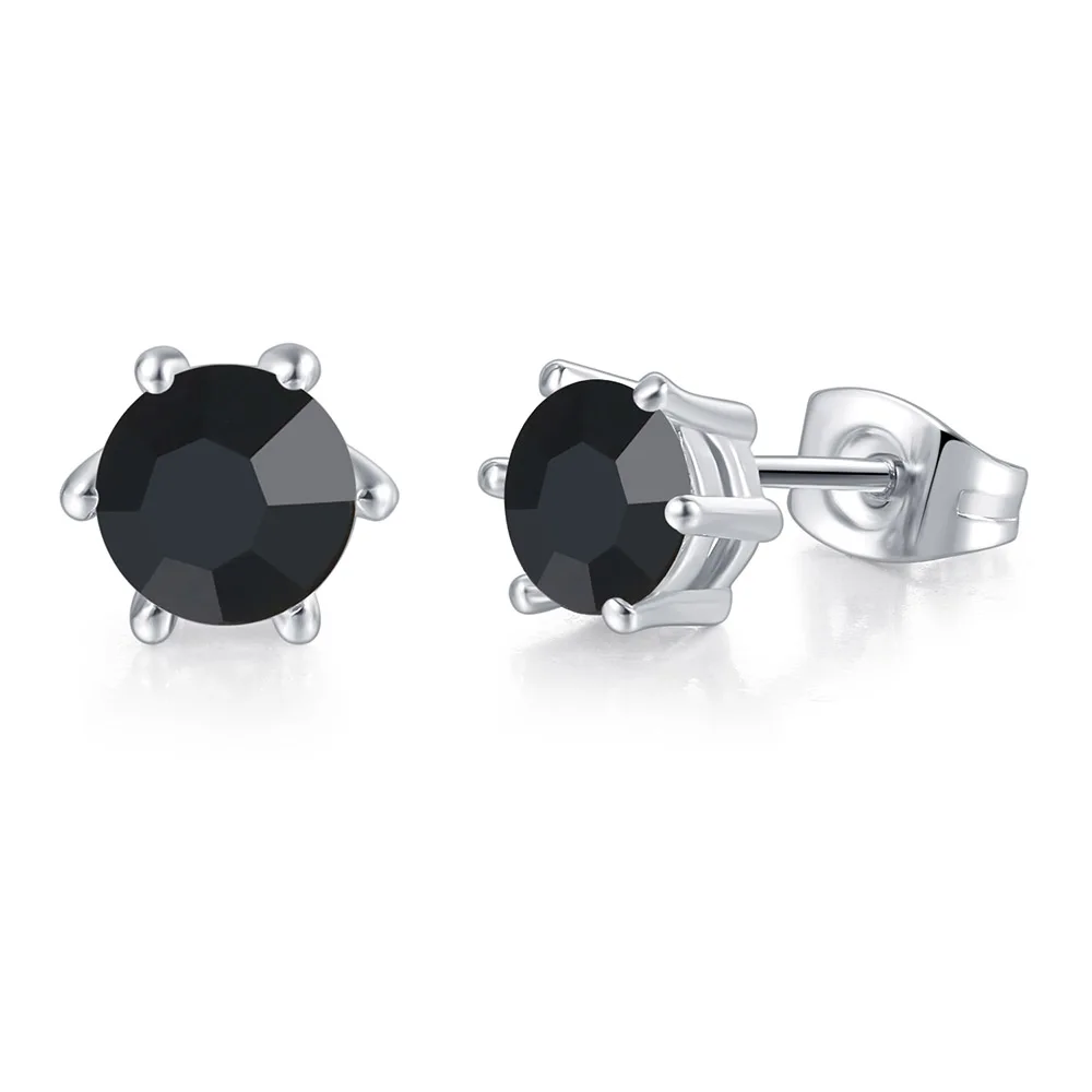 Ohrringe Für Frauen 6 Claws Klar Zirkon Stud Ohrring für Weiblich Männlich Verschiedene Größe Kristalle Ohr Zubehör Earing Schmuck E035 – Detail 11