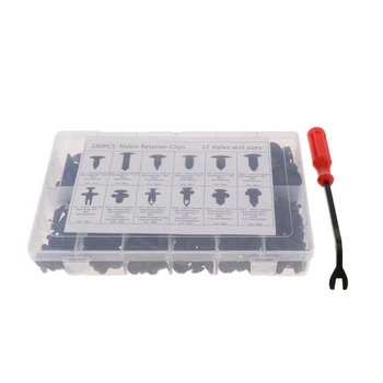 

240 Pieces 12 Sizes Universal Car Body Door Push Pin Rivet Retainer Clips