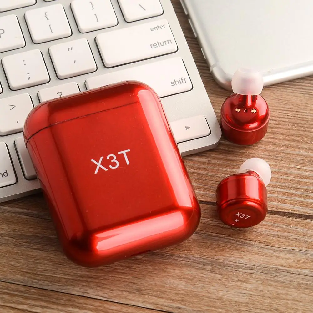 Беспроводная bluetooth-гарнитура для X3T Tws портативная сенсорная мини-Спортивная стерео Музыкальная гарнитура с функцией громкой зарядки
