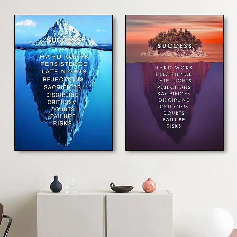 Peinture Sur Toile Avec Citation Iceberg De Succes Illustration D Inspiration Nordique Affiches Et Tableau D Art Mural Imprime Pour Decor De Salon Aliexpress Peinture Sur Toile Avec Citation Iceberg De Succes Illustration D Inspiration Nordique Affiches Et Tableau D Art Mural Imprime Pour Decor De Salon Aliexpress