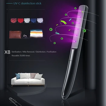 

X8 Handheld UV Light Disinfection Stick Lamp Portable UVC Ultraviolet Sterilization Lamp Sterilizer Sanitizer Wand For Home Car