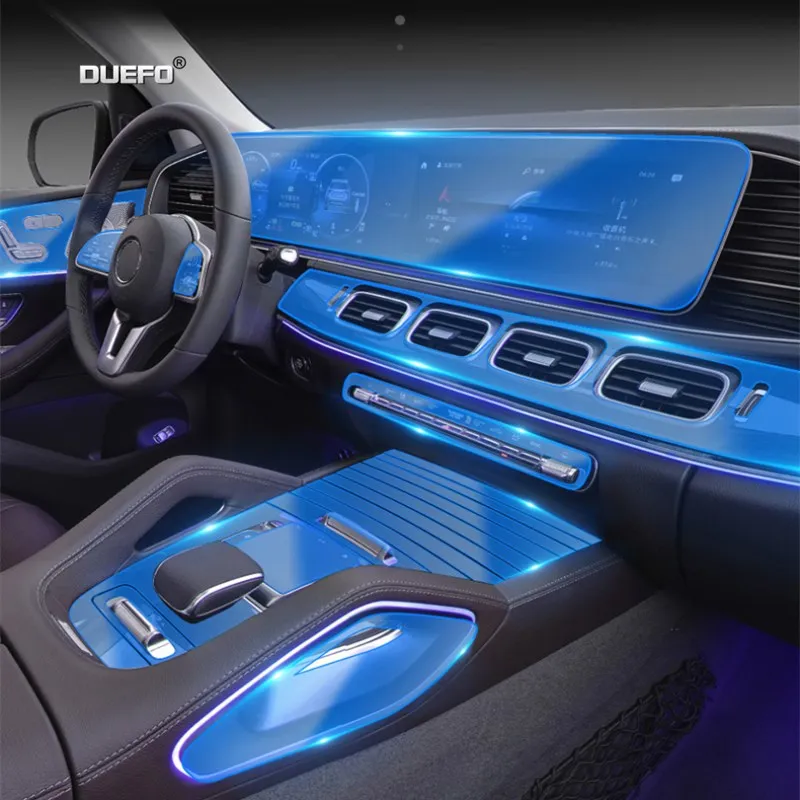 Для Mercedes Benz GLE W292 350 450 2019-2020 интерьер автомобиля центральной консоли прозрачная