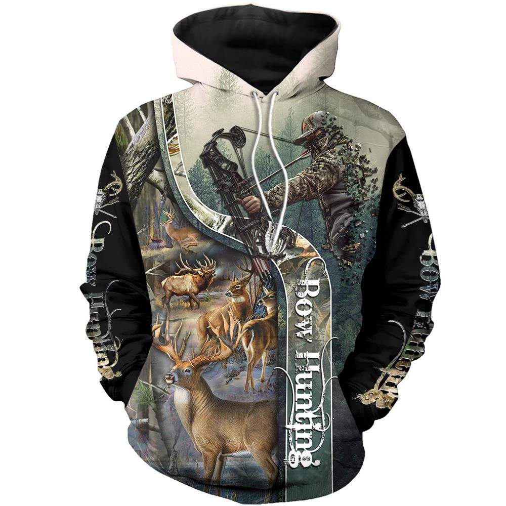 Boar Rhinoceros Dog Hunting Rabbit 3D Print Men Hooded Hoodies Hunting Hunter Women Sweatshirts Casual Hip Hop Shirt Clothing 02